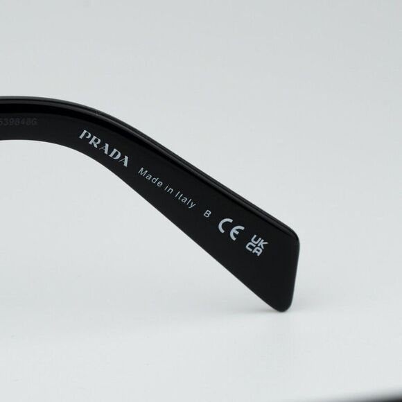 NEW Prada PRA05S 16K08Z Black Dark Grey Square Unisex Sunglasses main image 9